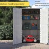Maggift Outdoor Storage Shed, Vertical Tall Tool Shed with Five Shelves, Lockable Door for Patio, Backyard and Lawn, White, 50"*82"*29" - 3 of 4