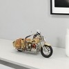 HomeRoots 9" Cream Metal Hand Painted Vintage Mid-Century Motorcycle Model Motorcycle - 2 of 4
