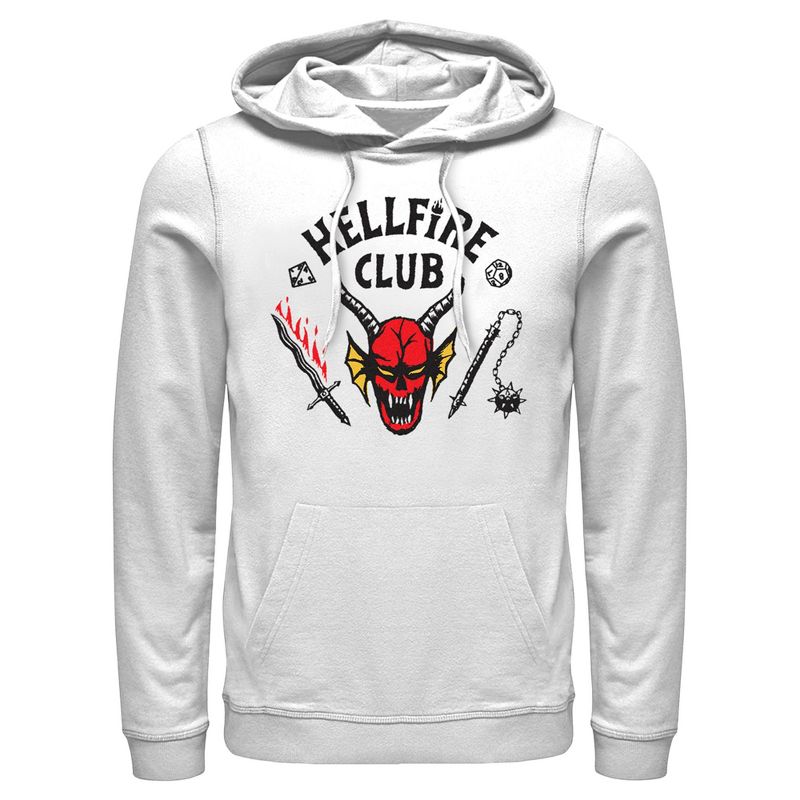 Men's Stranger Things Welcome to the Hellfire Club Pull Over Hoodie, 1 of 5