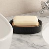 Evideco French Home Goods Elegant Dolomite Soap Dish with Bamboo Tray – Stylish Bathroom Accessory, Versatile Use in Kitchen & Bathroom - 2 of 4
