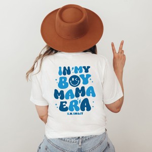 Simply Sage Market S.W.Smiley In My Boy Mom Era Front And Back Short Sleeve Tee - 1 of 4