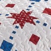 Collections Etc Reversible Americana Star Scalloped Edge Patriotic Quilt - 3 of 3