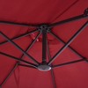 Outsunny Extra Large 15ft Patio Umbrella, Double-Sided Outdoor Umbrella with Crank Handle and Air Vents for Backyard, Deck, Pool, Market, Wine Red - 4 of 4