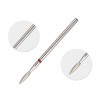 Unique Bargains Emery Nail Drill Bit Set for Acrylic Nails 3/32 Inch Nail Art Tools 44mm Length Red 10 Pcs - 3 of 4