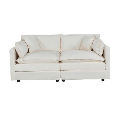 NicBex Couches for Living Room Deep Seat Sofa Couch Upholstered 2 Seater Sleeper Loveseat Sofa with 4 Pillows for Bedroom
