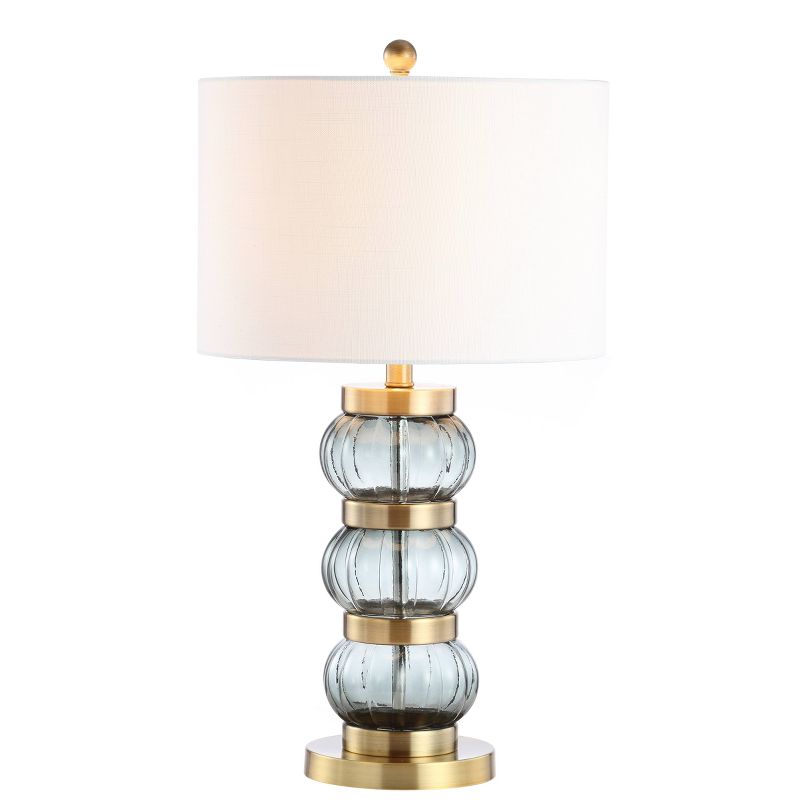 27.5&#34; Glass/Metal Linna Table Lamp (Includes LED Light Bulb) Gold - JONATHAN Y, 1 of 8
