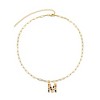 Adornia 14k Gold Plated Funky Initial Paperclip Chain Necklace - 3 of 3