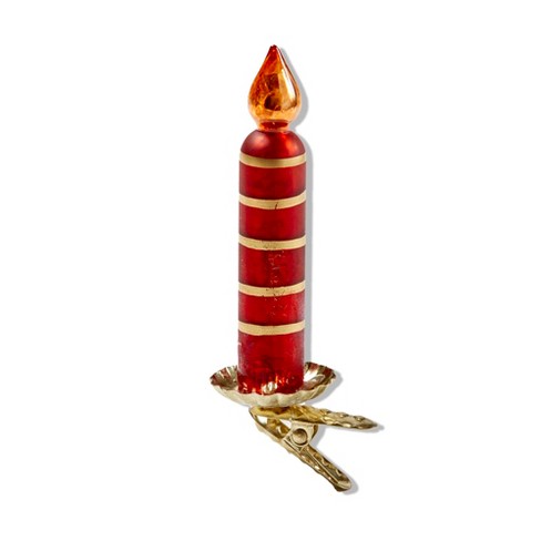 TAG Vintage Candle Clip Ornament Red - image 1 of 1