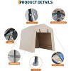 GustoWave 6x6 FT Portable Outdoor Storage Shed, UV-Resistant Carport for Motorcycle, Firewood - 3 of 4