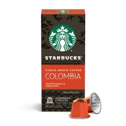 Starbucks by Nespresso Original Line Capsules — Single-Origin Colombia Medium Roast — 1 box (10 pods)