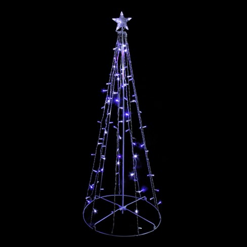 Northlight 5' Blue And White Led Lighted Twinkling Show Cone Christmas ...