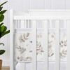 Sweet Jojo Designs Gender Neutral Unisex BreathableBaby Breathable Mesh Crib Liner Botanical Ivory Beige - 4 of 4