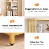 GustoWave 4-Tier Gold Bookcase w/ 3 Drawers, 62" White Gold Bookshelf with Door and Metal Frame, Floor Standing Display Storage Cabinet - 3 of 4