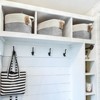 Aoibox Woven Rope Storage Baskets with Handles Decorative Rectangular Organizer Bins Neutral Color 13x10x9in 3 Pack - 2 of 4