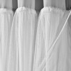 Lush Décor Tulle Skirt Colorblock Window Curtain Panels Light Gray/White 40x84 Set - 4 of 4