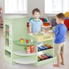 Costway Wooden Supermarket Play Toy Set Kids Grocery Store Playset with Checkout Counter - image 2 of 4