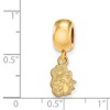 Black Bow Jewelry 14k Yellow Gold Plated Sterling Silver James Madison Dukes NCAA Bead Charm - 2 of 3