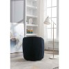 MAYEERTY Velvet Swivel Barrel Chair, Black Powder Coating Metal Ring, Home Use, Black - 3 of 4