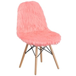 Shaggy Dog Accent Chair Pink - Riverstone Furniture