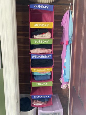 Weekly Hanging Closet Organizer Daily Adult Daily Attendance