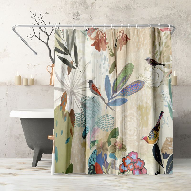Americanflat 71" x 74" Shower Curtain, Where The Passion Flower Grows I by PI Creative Art, 1 of 9