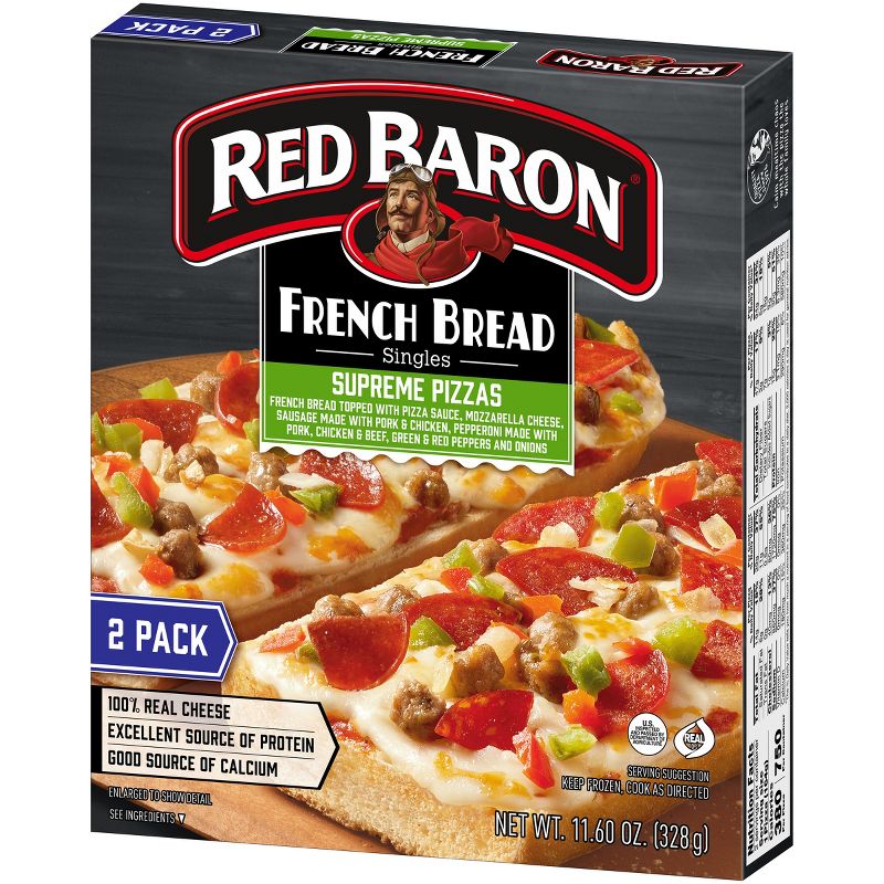 Red Baron French Bread Supreme Frozen Pizza - 11.6oz, 3 of 10