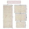 Bell Flower Collection Tufted Bath Rugs, Extra Soft and Absorbent, Non-Slip Bath Mats, Machine Washable Bathroom Mats, 4 Pcs Set with Runner, Ivory - 3 of 4