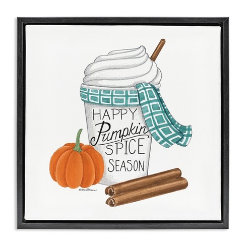 Pumpkin popular spice Fall Framed Canvas Threshold