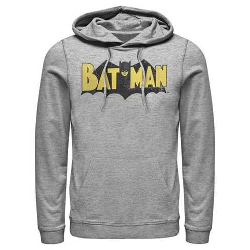 Men's Batman Logo Vintage Pull Over Hoodie : Target
