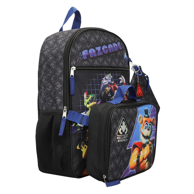 Five Nights At Freddy's Security Breach Fazcade Youth 5-Piece Backpack Set, 3 of 7