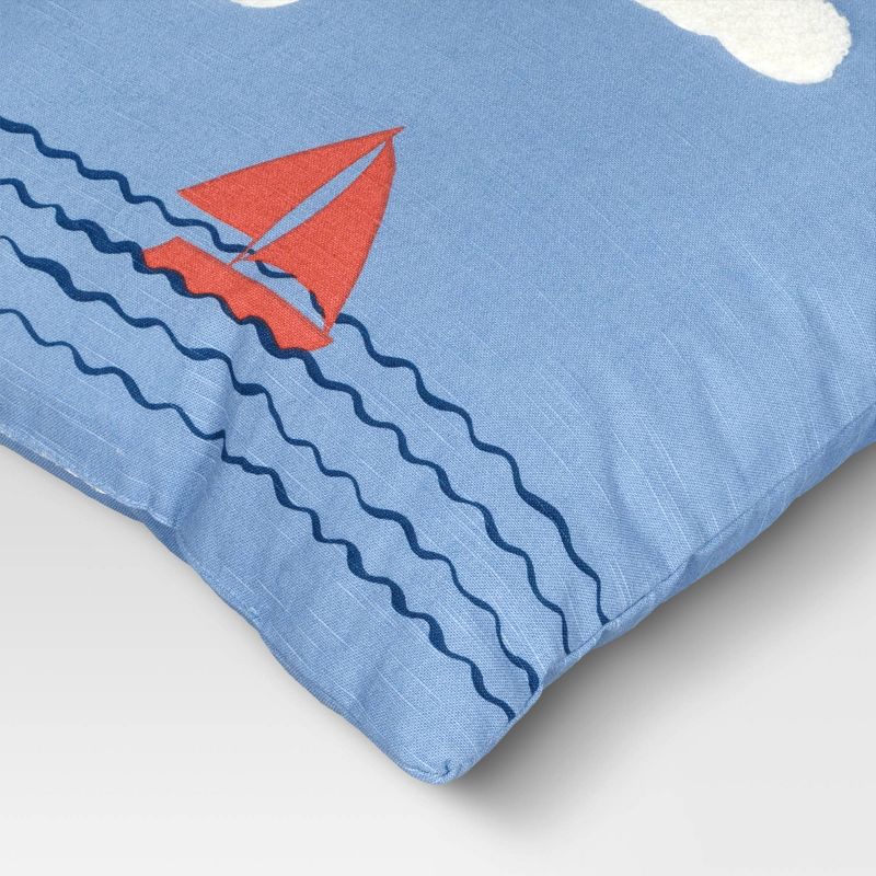 Sailboat on water with clouds square throw pillow blue - Room Essentials&#8482;, 5 of 6