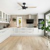 Airsurfer 52" Modern Ceiling Fan with 22W LED Light, 3-Blade Black and Wood Finish, Remote Control, Quiet Motor for Living Room, Bedroom, or Kitchen - 2 of 4