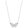 18" Delicate Silver-Plated Cubic Zirconia Butterfly Necklace - 2 of 4