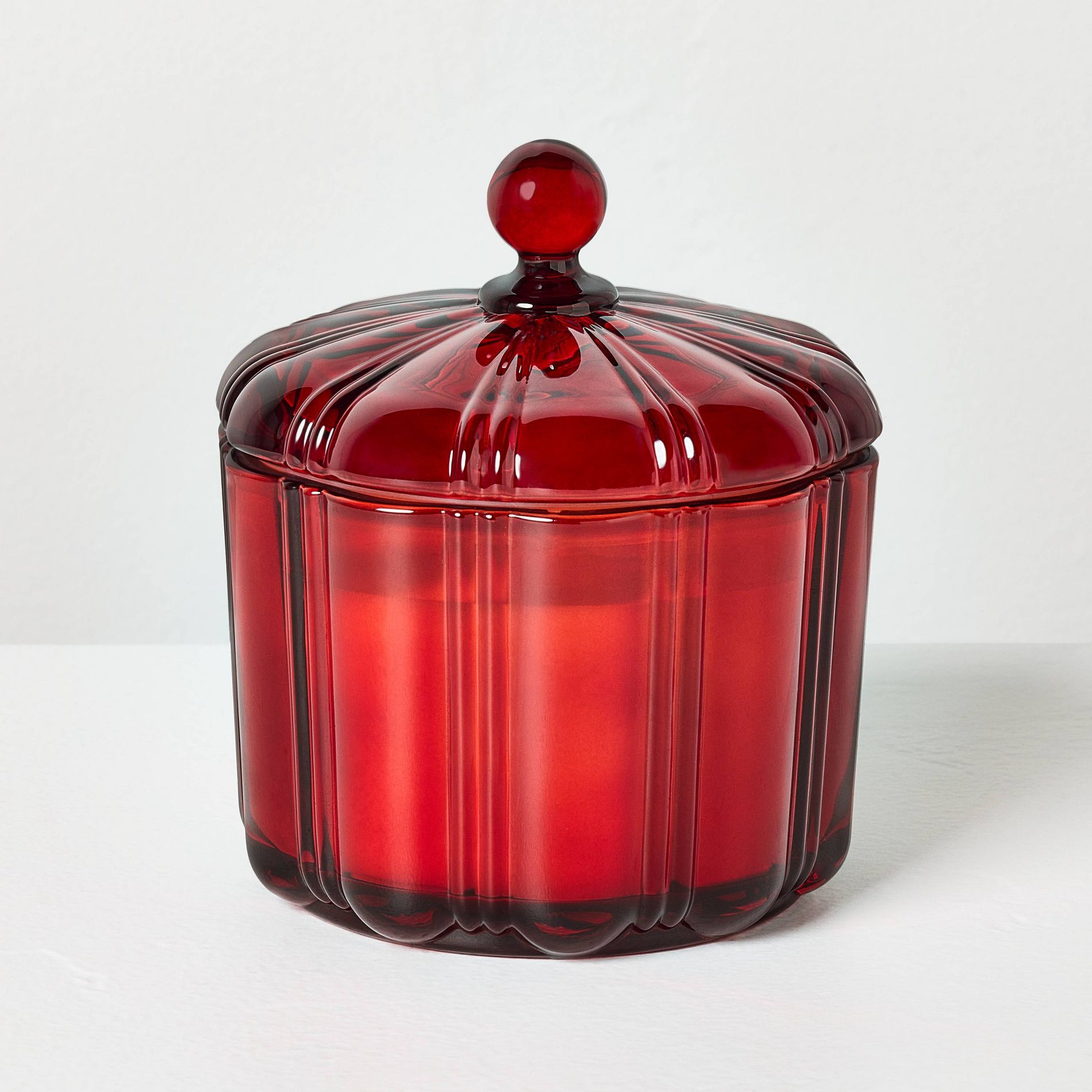 2 Wick Medium Glass with Lid Colored Jar Candle 12oz - Hearth & Hand™ with Magnolia
