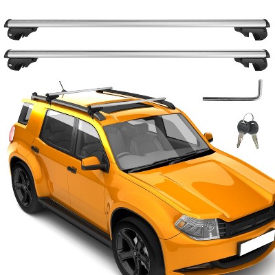 iMountek"Aluminum Roof Rack Cross Bars for Cars with Raised Side Rails, 176lbs Max Load, Luggage Carrier"silver 133CM Lgngth