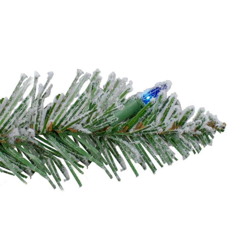 Northlight 9' x 10" Pre-Lit Flocked Pine Artificial Christmas Garland - Multi Color Lights, 3 of 6