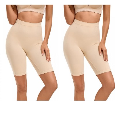 INSPIRE CHIC 2 Pcs Women's Butt Lifter Thigh Slimmer High Elasticity Control Waist Panties