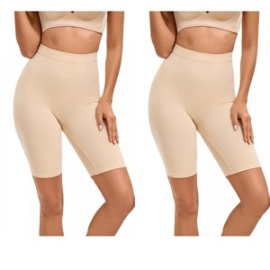 INSPIRE CHIC 2 Pcs Women's Butt Lifter Thigh Slimmer High Elasticity Control Waist Panties - 1 of 4