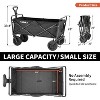 Collapsible Folding Wagon, Heavy Duty 220Lbs Capacity, Foldable Utility Cart for Outdoor Camping, Grocery, Sports, Beach - All Terrain - 2 of 4