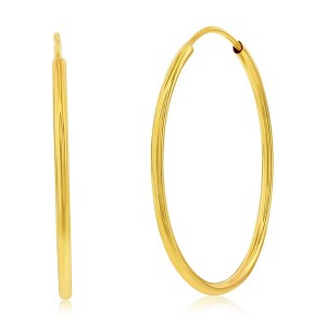 Classic Gold 14K Yellow Gold, 30x25mm Oval Hoop Earrings - Gold - 1 of 3
