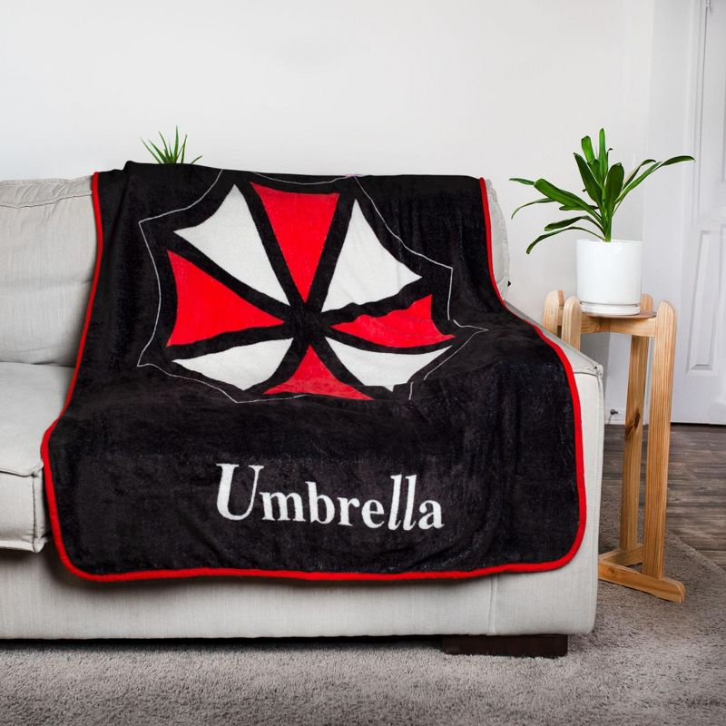 Just Funky Resident Evil Umbrella Fleece Throw Blanket | 45 x 60 Inches, 2 of 7