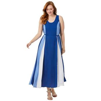 Jessica London Women’s Plus Size Georgette Flyaway Maxi Dress, 14 W ...
