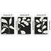 Americanflat Botanical Canvas Wall Art Featuring Cream Leaf Silhouettes - Black Background - Set of 3 - Gallery Wrap - Modern Wall Art - 2 of 4