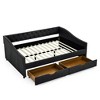 NicBex 80.5" Daybed with Trundle Upholstered Full Daybed with Waved Shaped Arms Daybed with Storage for Living Room - 3 of 4
