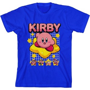 Nintendo Boys' Kirby Warp Star Grid Design Graphic Print Gamer T-Shirt - 1 of 3