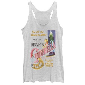 Women's Cinderella Classic Movie Poster Racerback Tank Top - 1 of 3
