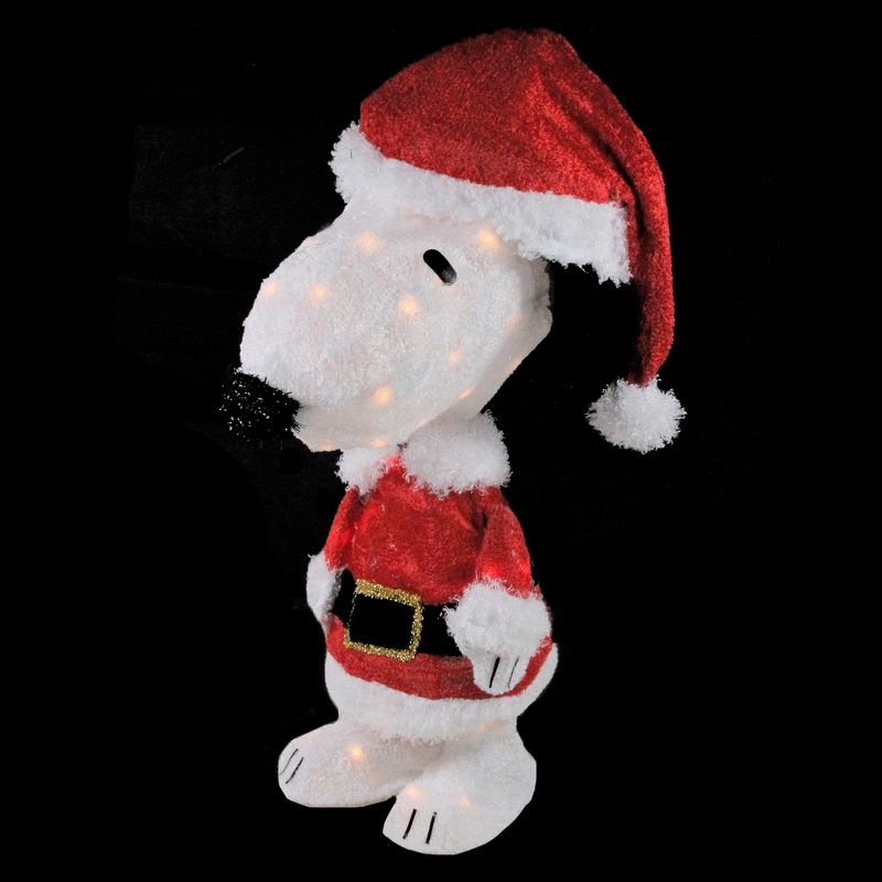 Peanuts Christmas 24" Prelit Snoopy in Santa Suit Outdoor Decoration - Clear Lights, 3 of 4