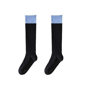 Anna-Kaci 2-Pair Knee High Grip Bottom Socks with Ribbed Knit Design and Cushioned Comfort for Yoga, Pilates, and Dance - 1 of 3