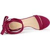 Allegra K Women's Open Toe Block Heel Lace Up Sandals - 4 of 4