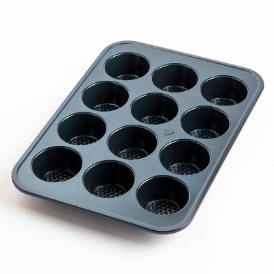 Pink or Green 6 Cup Mini Muffin Tray Available in Blue 